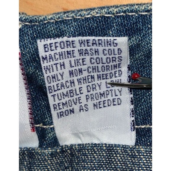 VTG Carolina Blues Sz 8 Denim Skort Skirt 90’s Y2K Bareback Zip Fly Cotton EUC - Picture 8 of 8